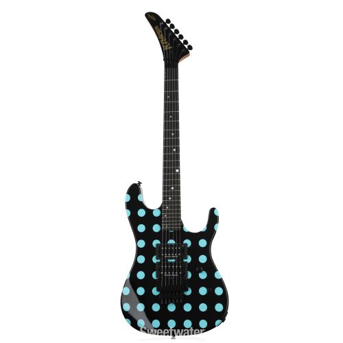  Kramer Nightswan Electric Guitar - Ebony with Blue Dots