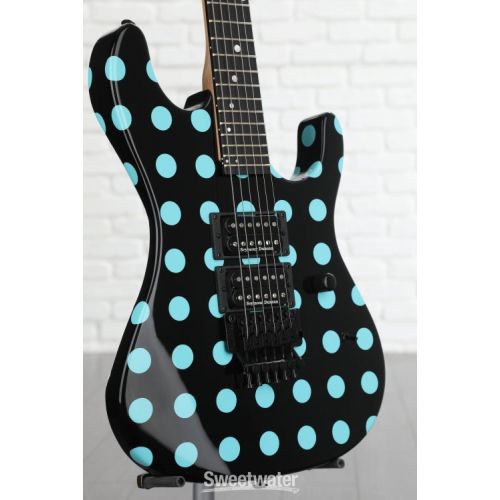  Kramer Nightswan Electric Guitar - Ebony with Blue Dots