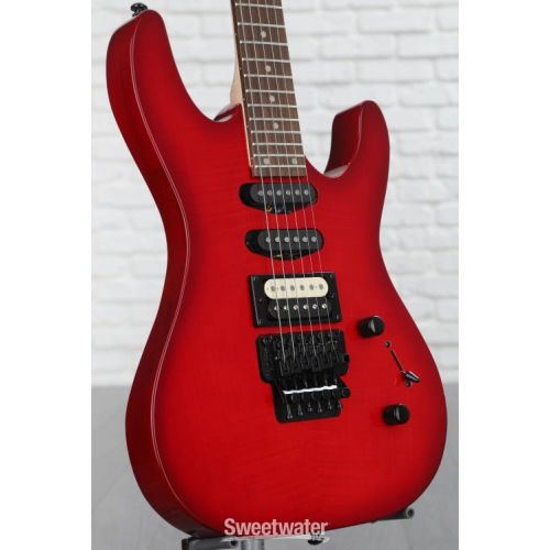  Kramer Striker Figured HSS Electric Guitar - Transparent Red