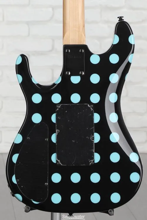  Kramer Nightswan Electric Guitar - Ebony with Blue Dots Demo