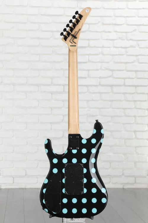  Kramer Nightswan Electric Guitar - Ebony with Blue Dots Demo