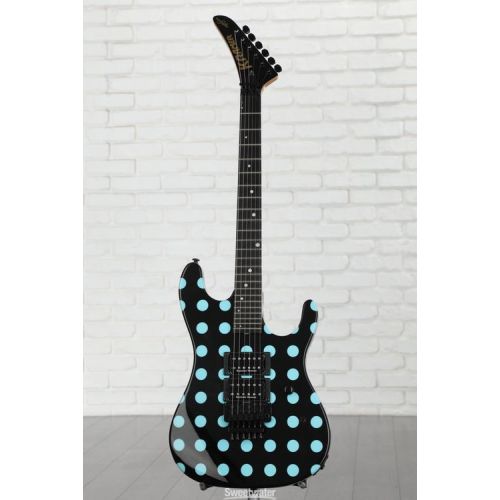  Kramer Nightswan Electric Guitar - Ebony with Blue Dots Demo