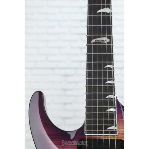  Kramer SM-1 Figured Left-handed Electric Guitar - Royal Purple Perimeter