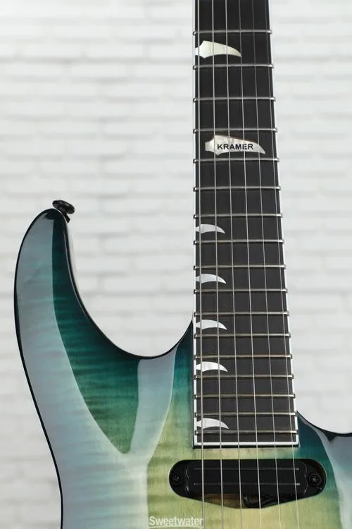  Kramer SM-1 Figured Electric Guitar - Caribbean Blue Perimeter Demo