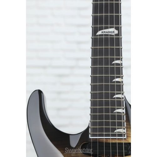  Kramer SM-1 Figured Left-handed Electric Guitar - Black Denim Perimeter