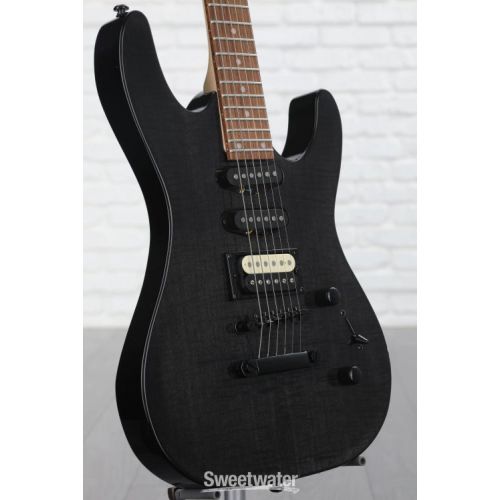  Kramer Striker Figured HSS Electric Guitar - Transparent Black