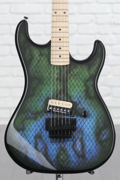 Kramer Baretta Electric Guitar - Snakeskin Green Blue Fade