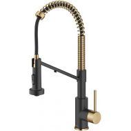KRAUS Bolden 2-in-1 Commercial Style Pull-Down Single Handle Water Filter Kitchen Faucet for Reverse Osmosis or Water Filtration System in Brushed Brass/Matte Black, KFF-1610BBMB