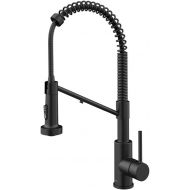 KRAUS Bolden 2-in-1 Commercial Style Pull-Down Single Handle Water Filter Kitchen Faucet for Water Filtration System in Matte Black, KFF-1610MB