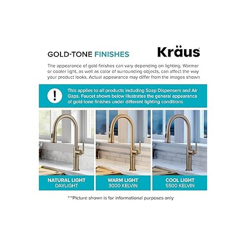  KRAUS Britt Commercial Style Kitchen Faucet in Spot Free Antique Champagne Bronze, KPF-1690SFACB