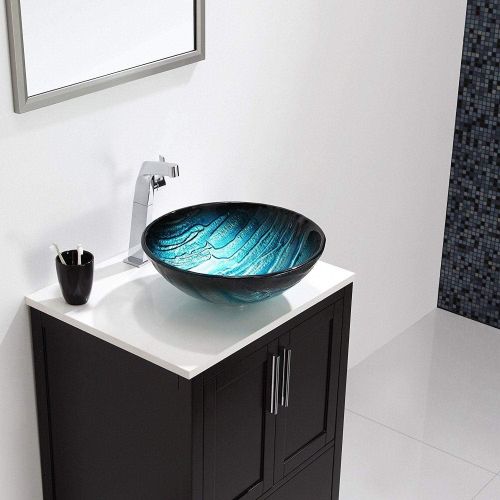  Kraus GV-399-19mm Ladon Glass Vessel Bathroom Sink