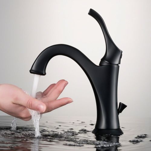  Kraus KBF-1201MB Arlo Bathroom Faucet, Single, Matte Black