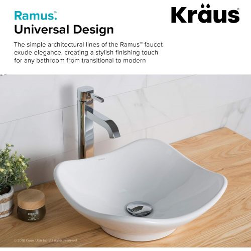  Kraus FVS-1007CH Ramus Single Lever Vessel Bathroom Faucet Chrome