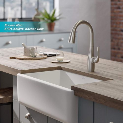  KRAUS KPF-1670SFS Esina Dual Function Pull, Faucets for Kitchen Sinks, Single-Handle, Spot Free Stainless Steel