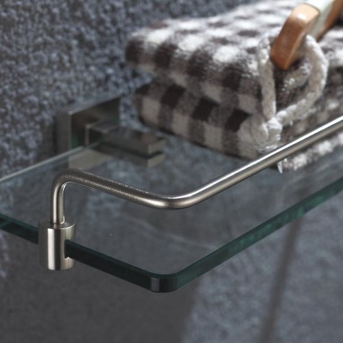  Kraus KEA-14445BN Aura Bathroom Accessories - Shelf with Railing Brushed Nickel