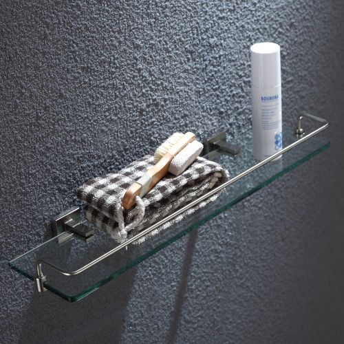 Kraus KEA-14445BN Aura Bathroom Accessories - Shelf with Railing Brushed Nickel