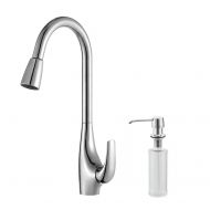 Kraus KPF-1621-KSD-30CH Single Lever Pull Down Kitchen Faucet and Soap Dispenser Chrome