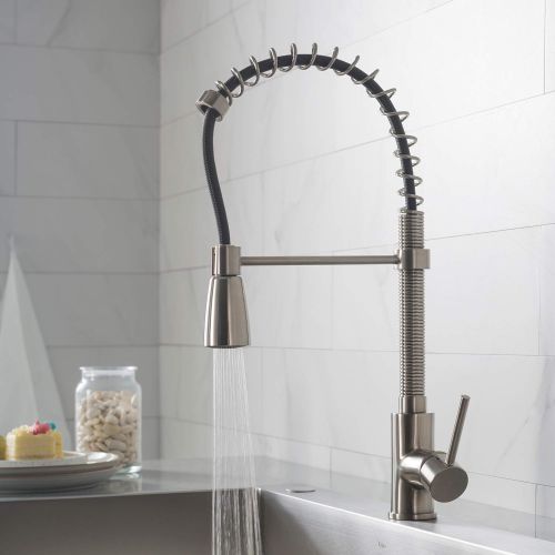  Kraus Single Lever Pull Down Kitchen Faucet in Stainless Steel