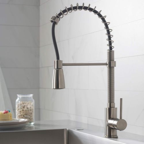  Kraus Single Lever Pull Down Kitchen Faucet in Stainless Steel