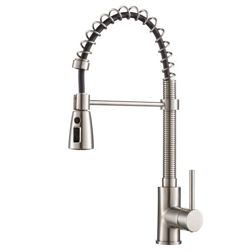  Kraus Single Lever Pull Down Kitchen Faucet in Stainless Steel