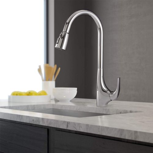  Kraus KPF-1621 Single Lever Pull Down Kitchen Faucet Chrome