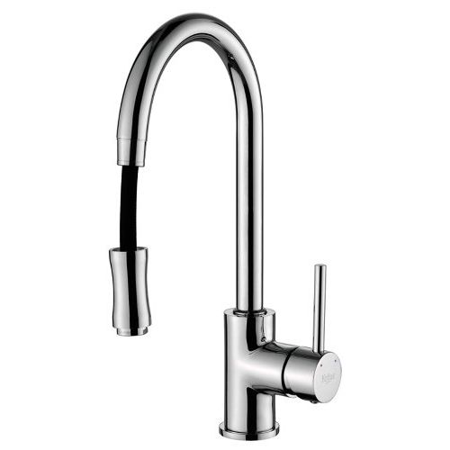  Kraus KPF-1622-KSD-30CH Single Lever Pull Down Kitchen Faucet and Soap Dispenser Chrome