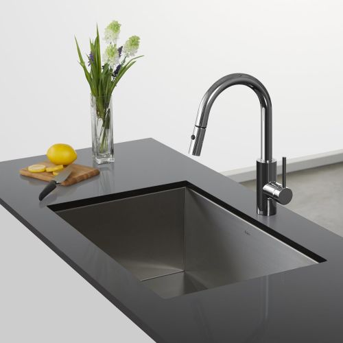  Kraus KPF-2620-2600-41CH Modern Oletto Pull Down Kitchen Faucet with Bar/Prep, SD