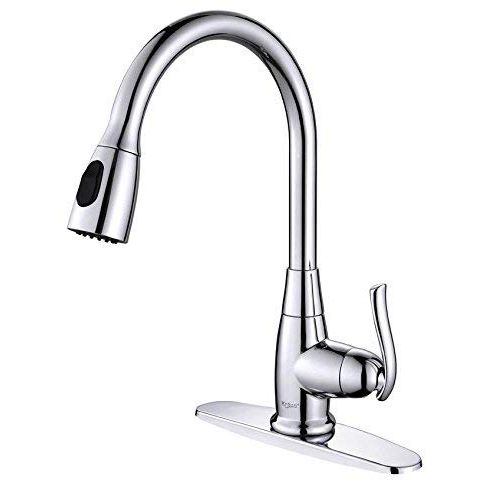  Kraus KPF-2230-KSD-30CH Single Lever Pull Out Kitchen Faucet and Soap Dispenser Chrome