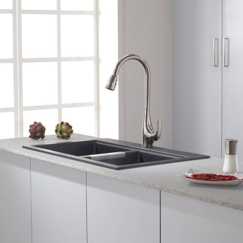  Kraus KPF-1621SS Single Lever Pull Down Kitchen Faucet in Stainless Steel