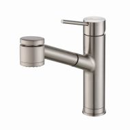 Kraus KPF-2610SS Modern Oletto Single Lever Pull Out Kitchen Faucet, Stainless Steel