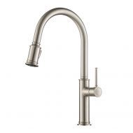 Kraus KPF-1680SFS Sellette Single Handle Pull Down Kitchen Faucet with Dual Function Sprayhead with All-Brite Spot Free Stainless Steel Finish