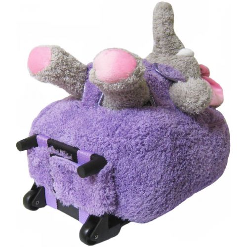  Kreative Kids Elephant Rolling Backpack w/Shiny Eyes, Removable Stuffie & Wheels