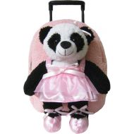 Kreative Kids Pink Ballet Panda Rolling Backpack w/Removable Stuffie & Wheels