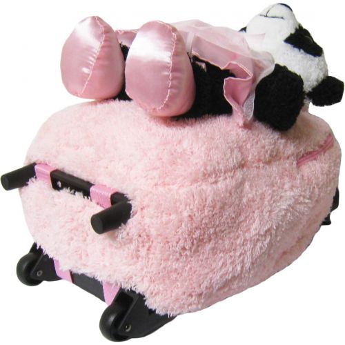  Kreative Kids Pink Ballet Panda Rolling Backpack w/Removable Stuffie & Wheels