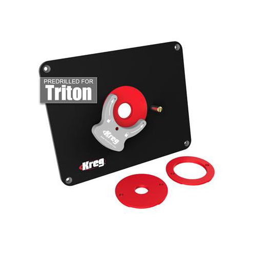  Kreg PRS4034 Precision Router Table Insert Plate w Level-Loc Rings (predrilled Triton)
