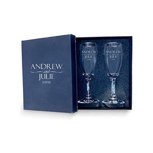  [아마존베스트]Krezy Case Bridesmaid Champagne Flutes Set of 2 | Bridal Party Flutes Personalized Champagne Glasses for Bridesmaids Flutes - Bridesmaid Champagne Glasses