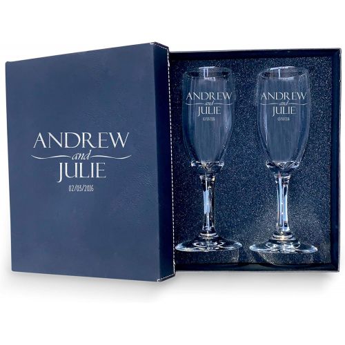  [아마존베스트]Krezy Case Bridesmaid Champagne Flutes Set of 2 | Bridal Party Flutes Personalized Champagne Glasses for Bridesmaids Flutes - Bridesmaid Champagne Glasses