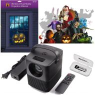 Kringle Bros Reaper Brothers Holiday Digital Decoration Kit Includes 16 AtmosFX Video Effects for Halloween, Christmas and More Plus HD Super Bright Projector and 48” x 72” Holographic Projecti