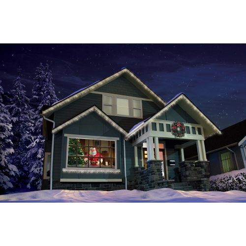  Kringle Bros AtmosFx Jack O Lantern Jamboree and Santas Visit DVDs with 800 x 480 Resolution Projector, Hollusion Projection Screen (W) + Reaper Bros Rear Projection Screen