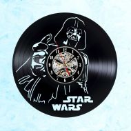 KrisVinylGifts Darth Vader, Vinyl wall clock, Darth Vader art, Darth Vader wall art, Darth Vader women, Darth Vader party, Darth Vader clock, Star Wars