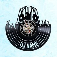 KrisVinylGifts Custom dj gift, Vinyl wall clock, Music wall decor, Dj decorations, Music gift for boyfriend, Dj accessories, Dj music, Dj desk, Music clock