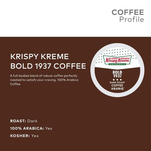  Krispy Kreme Bold 1937 Single Serve Keurig K-Cup Pods Dark Roast Coffee, 96 Count