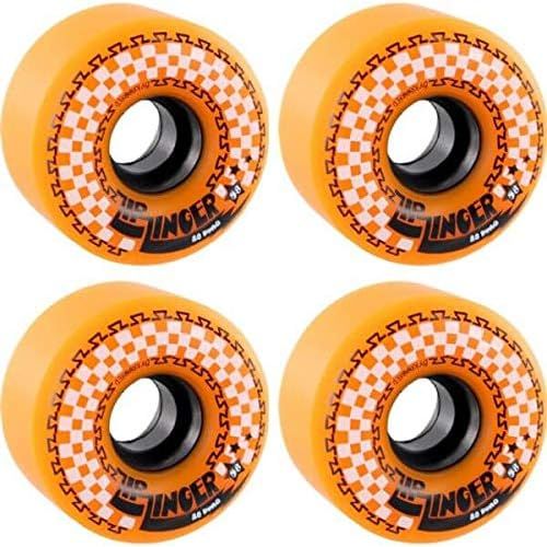  Krooked Skateboards Zip Zinger Orange / White / Black Skateboard Wheels - 58mm 80a (Set of 4)