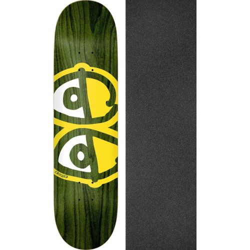  Krooked Skateboards Eyes Assorted Stains Skateboard Deck - 8.06 x 31.8 with Jessup Black Griptape - Bundle of 2 Items