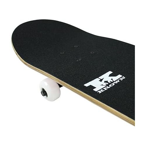  Krown Rookie Checker Skateboard - Pro Style Quality - Maple 7-Ply Deck, Aluminum Trucks, Urethane Wheels, Precision Bearings - The Perfect Beginners First Board