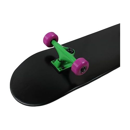  Krown Complete Skateboard Rookie Series Black/Green/Purple 7.75