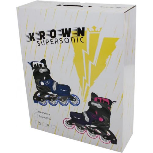  Krown Kids Adjustable Inline Skates Boys and Girls Fits Y13  9 Superspeed