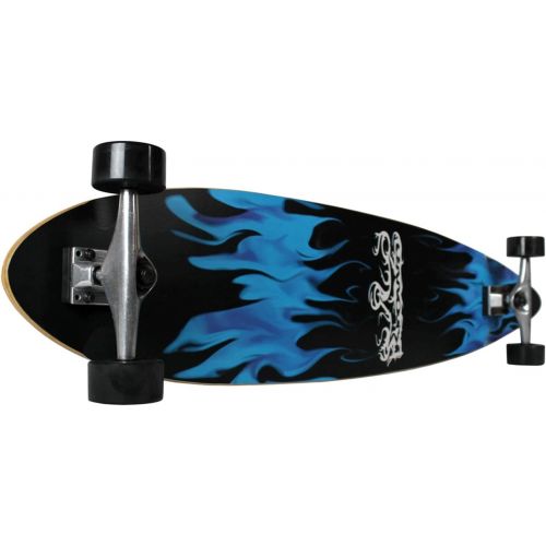  KROWN Longboards Blue Flame Complete Longboard Pintail