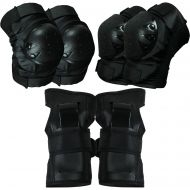Krown Tri-Pack Pads - Adult and Kid Sizes - Knee Pads, Elbow Pads, Wrist Guards for Action Sports Skateboarding Inline Skating BMX Scooter