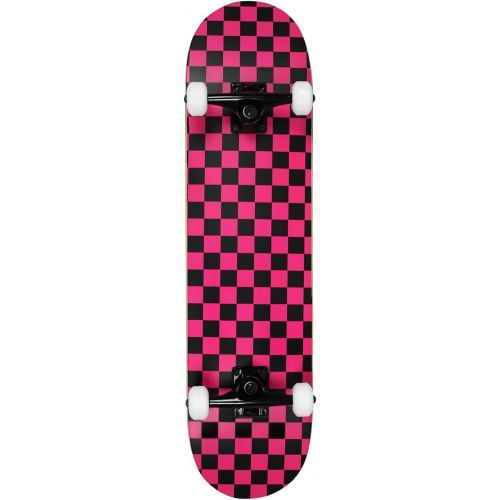  Krown Rookie Checker Skateboard - Pro Style Quality - Maple 7-Ply Deck, Aluminum Trucks, Urethane Wheels, Precision Bearings - The Perfect Beginners First Board